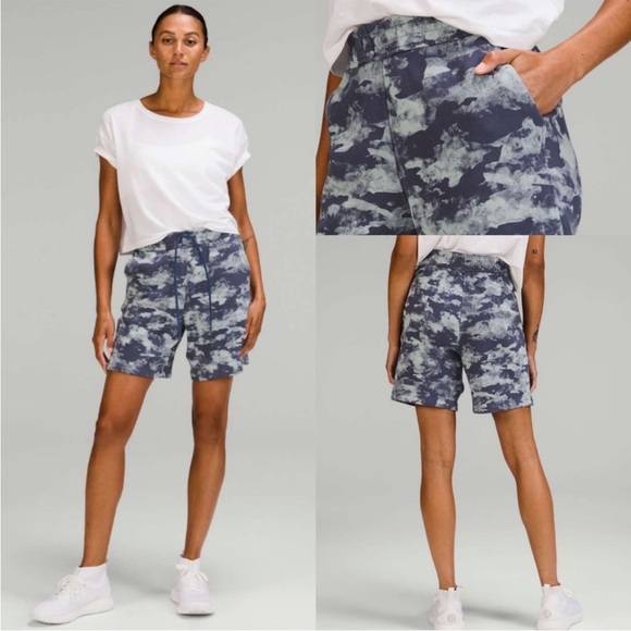 Lululemon Loungeful HR Short 7 inch inseam fleece pockets stretch Size 10 - Picture 10 of 10